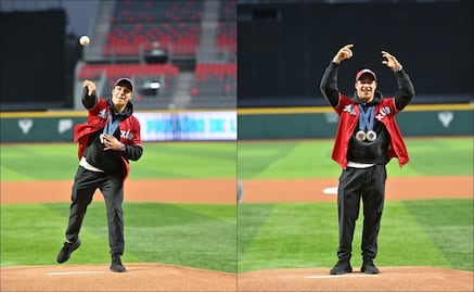 ¡Invitado de lujo! Osmar Olvera lanza la primera bola en juego de los Diablos Rojos del México
