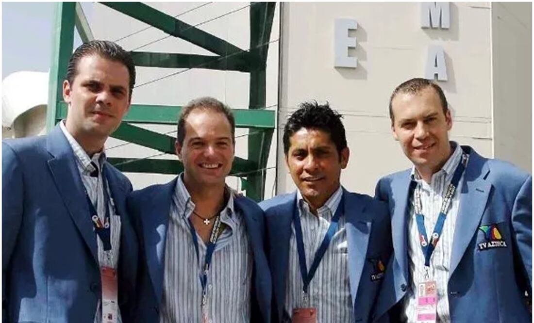 Christian Martinoli, Luis García, Jorge Campos y André Marín en TV Azteca / FOTO: Especial