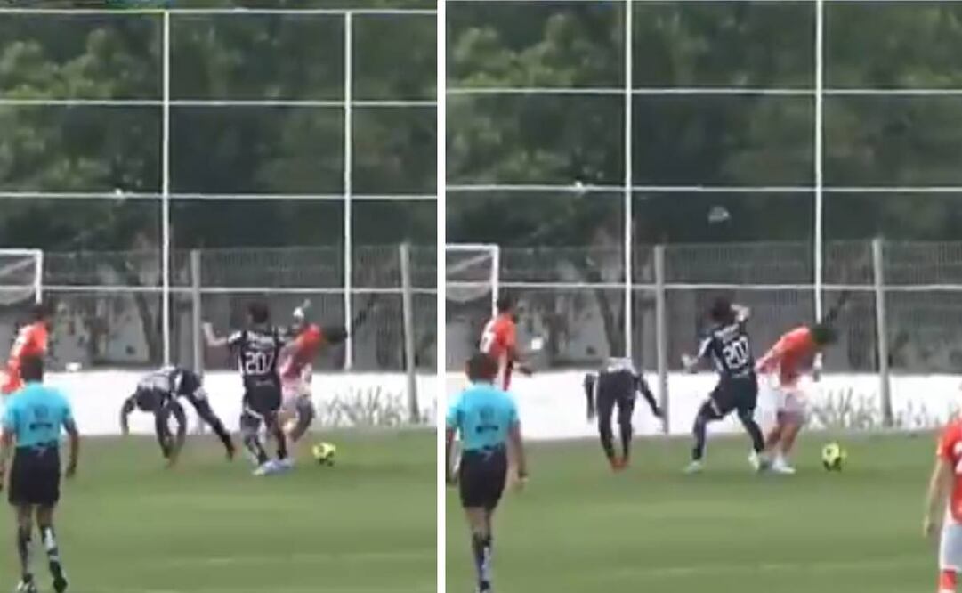 Un jugador de Monterrey lanzó fuera de la cancha el zapato de un rival en pleno partido. Foto: Especial