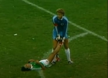 Hugo Sánchez sufrió sospechosos calambres contra Alemania en el Mundial de México 86