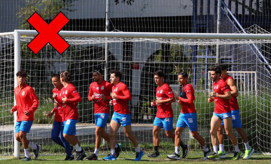 jugadores de Chivas, durante un entrenamiento. FOTO: @Chivas