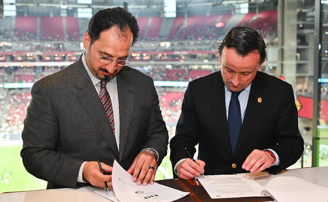 La Federación Mexicana de Futbol y Arabia Saudita anunciaron un convenio de colaboración y alianza bilateral Foto: Federación Mexicana de Futbol