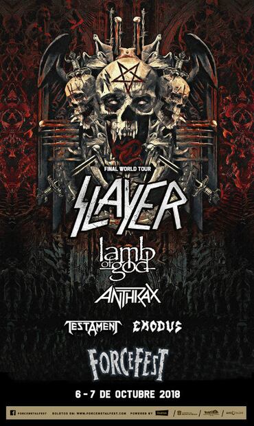 Slayer se despedirá de México con toda la producción de su última gira en el Force Fest