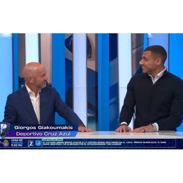 Giorgos Giakoumakis visitó a ‘Los Protagonistas’ para dar una entrevista y mostrar su español fluido. Foto: Especial
