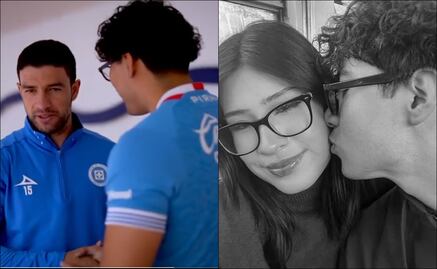 Jugadores de Cruz Azul dan consuelo a pareja de víctima de la tragedia del Puente de la Concordia