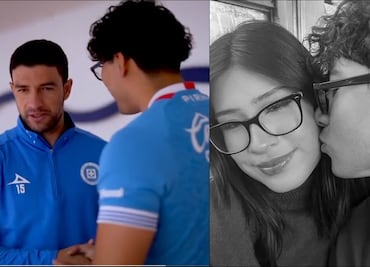 Jugadores de Cruz Azul dan consuelo a pareja de víctima de la tragedia del Puente de la Concordia