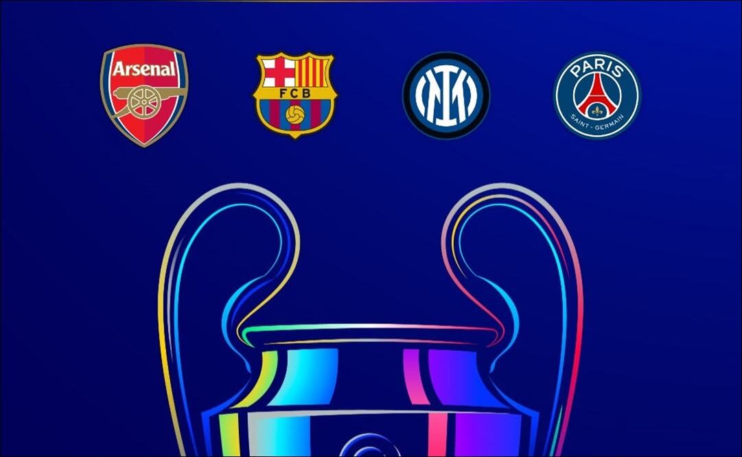 Así se jugarán las Semifinales de la UEFA Champions League. FOTO: @championsleague