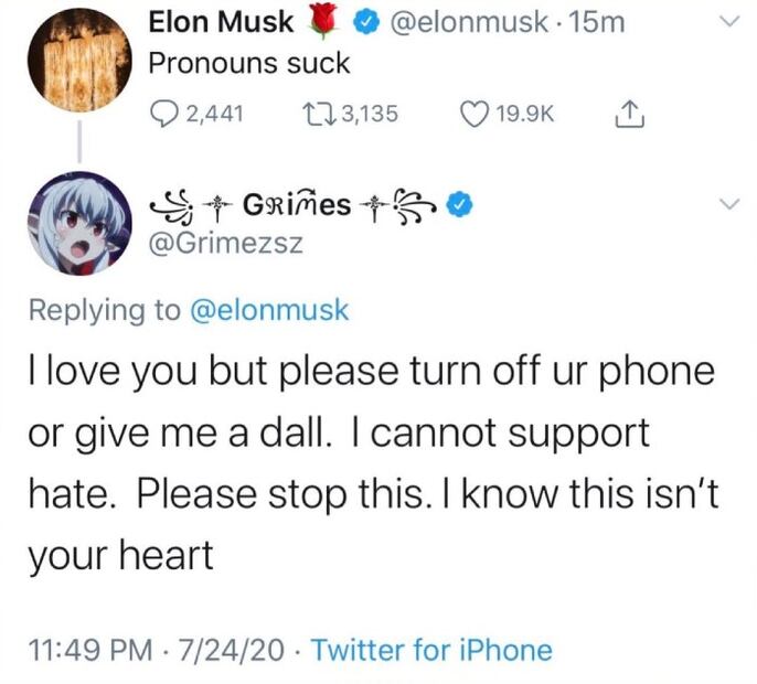 Grimes, la cantante que mantiene una extraña relación con Elon Musk