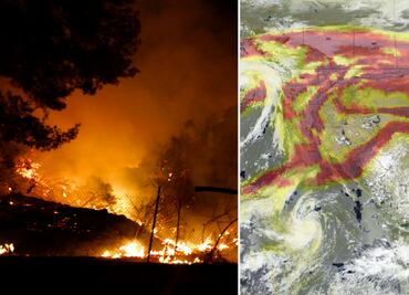 NASA: Fotos de los incendios y huracanes en EU desde el espacio