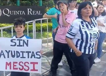 Pequeño aficionado de Rayados recibió al Inter Miami con fuerte mensaje: “Sin ayuditas Messi”