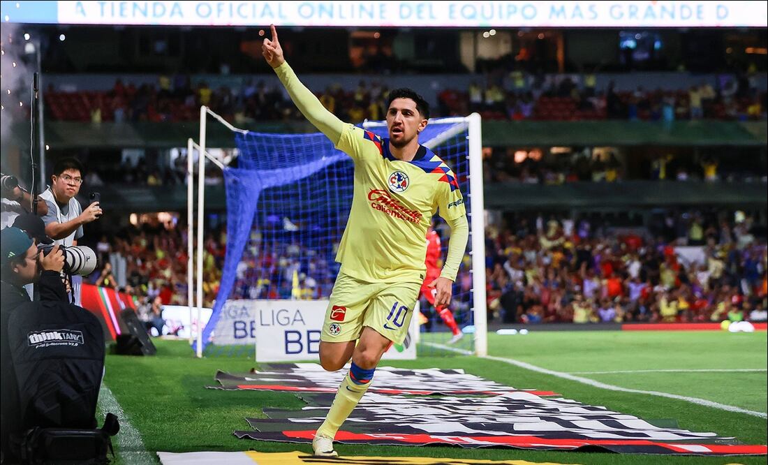 Diego Valdés celebra el primer tanto del América: FOTO: Imago7