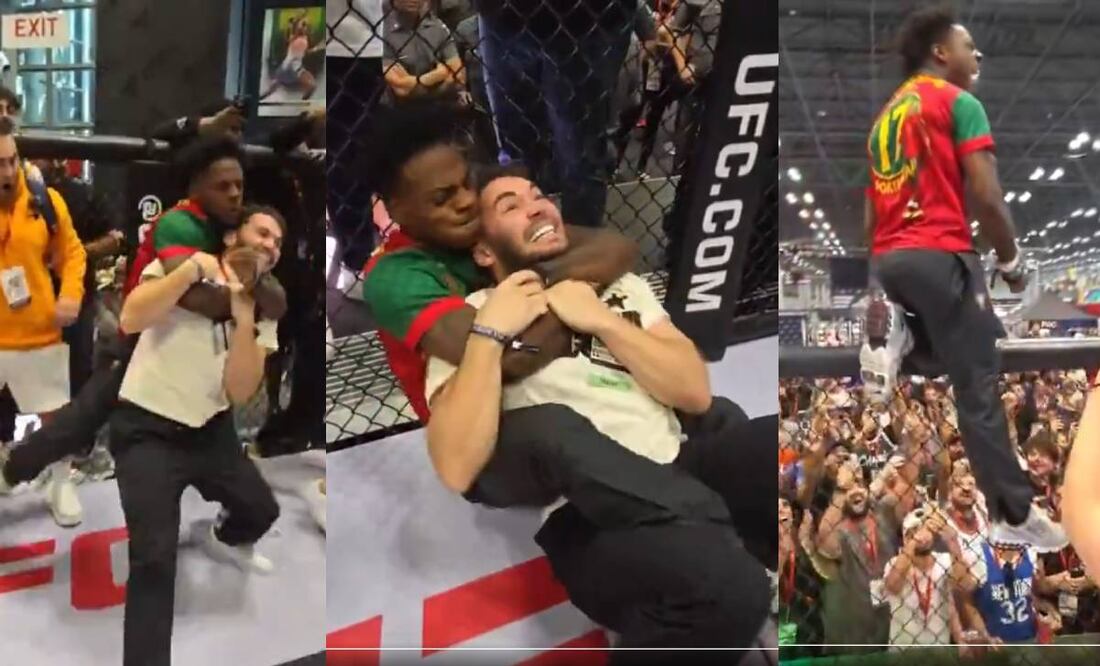 Speed logró rendir a Adin Ross en un evento de la UFC. Foto: Especial