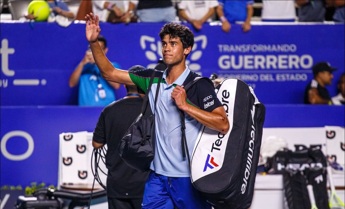 El tenista Rodrigo Pacheco se despidió del Abierto Mexicano de Tenis. FOTO: Esteban Torreblanca | EL UNIVERSAL