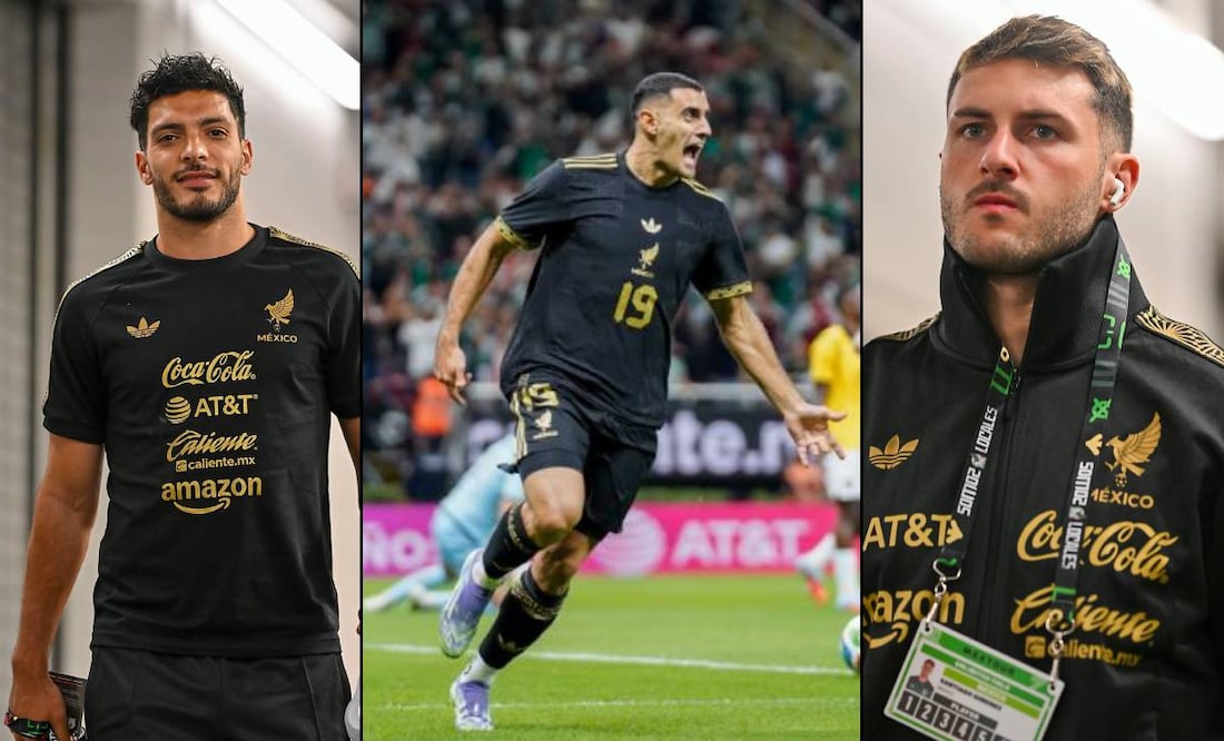 Raúl Jiménez, Germán Berterame y Santiago Giménez. FOTO: Imago7