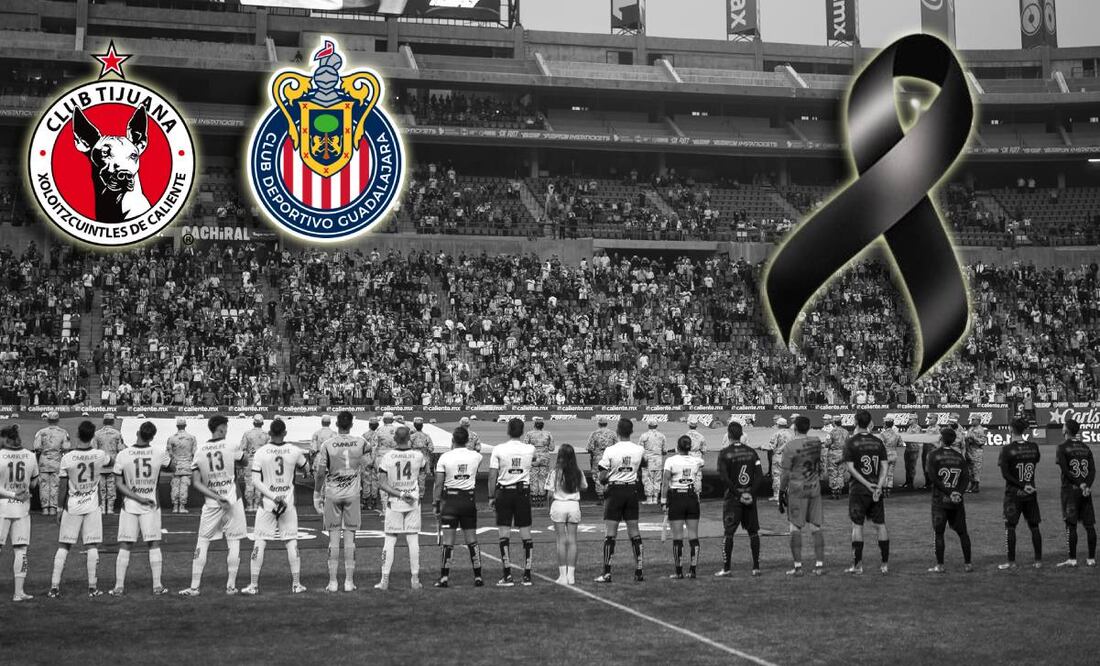 Jugadores de Chivas y Xolos miran hacia las tribunas del Estadio Caliente previo a su cotejo. FOTO: Imago7