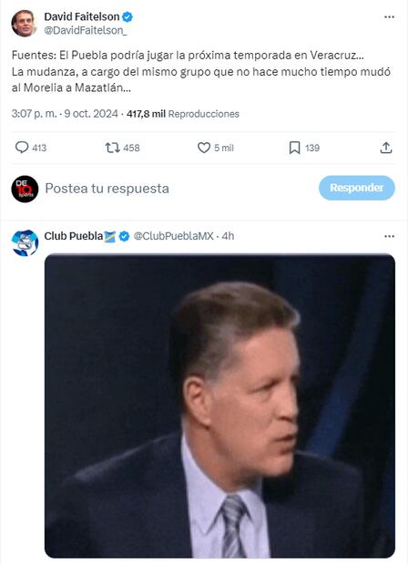 Esta fue la imagen con la que respondió el Puebla a Faitelson ¿Le dijo "estúpido"? FOTO: Captura