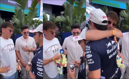 Igor Lichnovsky e Israel Reyes saludaron a Sergio Pérez antes de su carrera en el GP de Miami