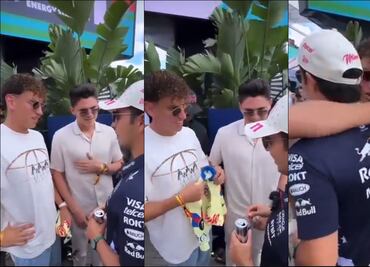 Igor Lichnovsky e Israel Reyes saludaron a Sergio Pérez antes de su carrera en el GP de Miami