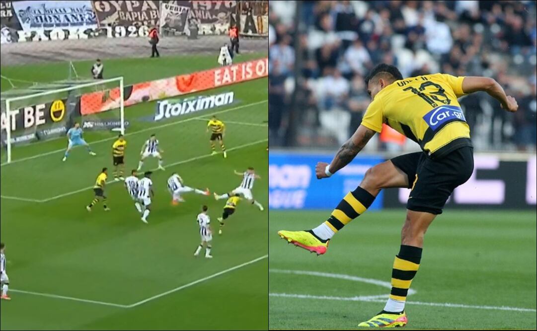 Orbelín Pineda saca tremendo disparo de pierna derecha. FOTO: Especial