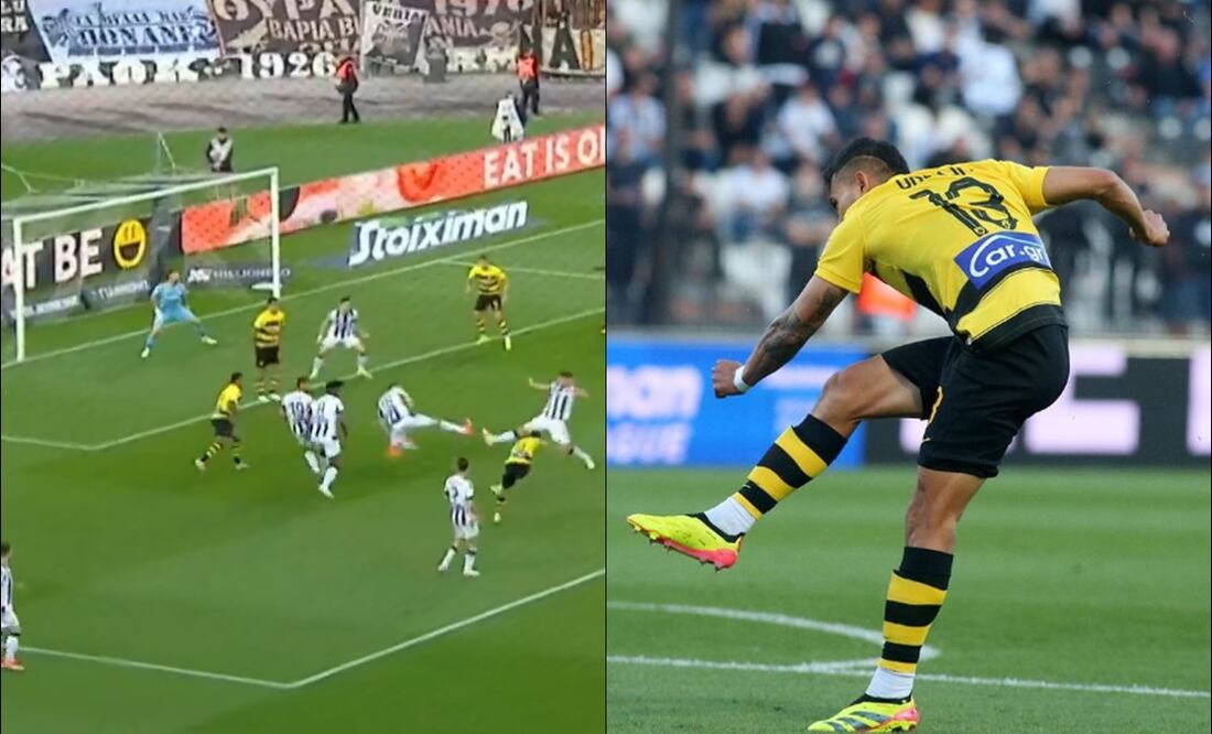 Orbelín Pineda saca tremendo disparo de pierna derecha. FOTO: Especial