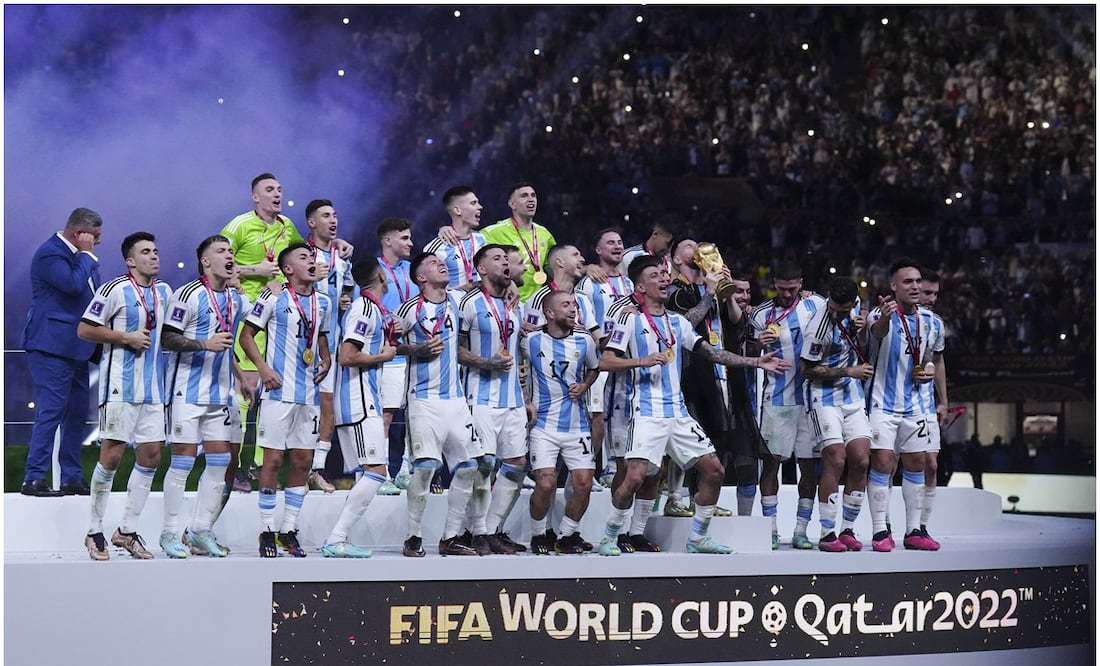 Argentina celebrando el campeonato del mundo en Qatar 2022 - Foto: Imago7