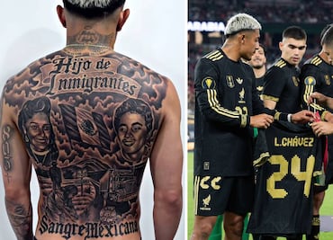 Seleccionado nacional presumió sus raíces mexicanas con espectacular tatuaje en la espalda