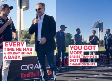 Christian Horner se burló de Checo Pérez: 'Tiene más hijos que campeonatos'