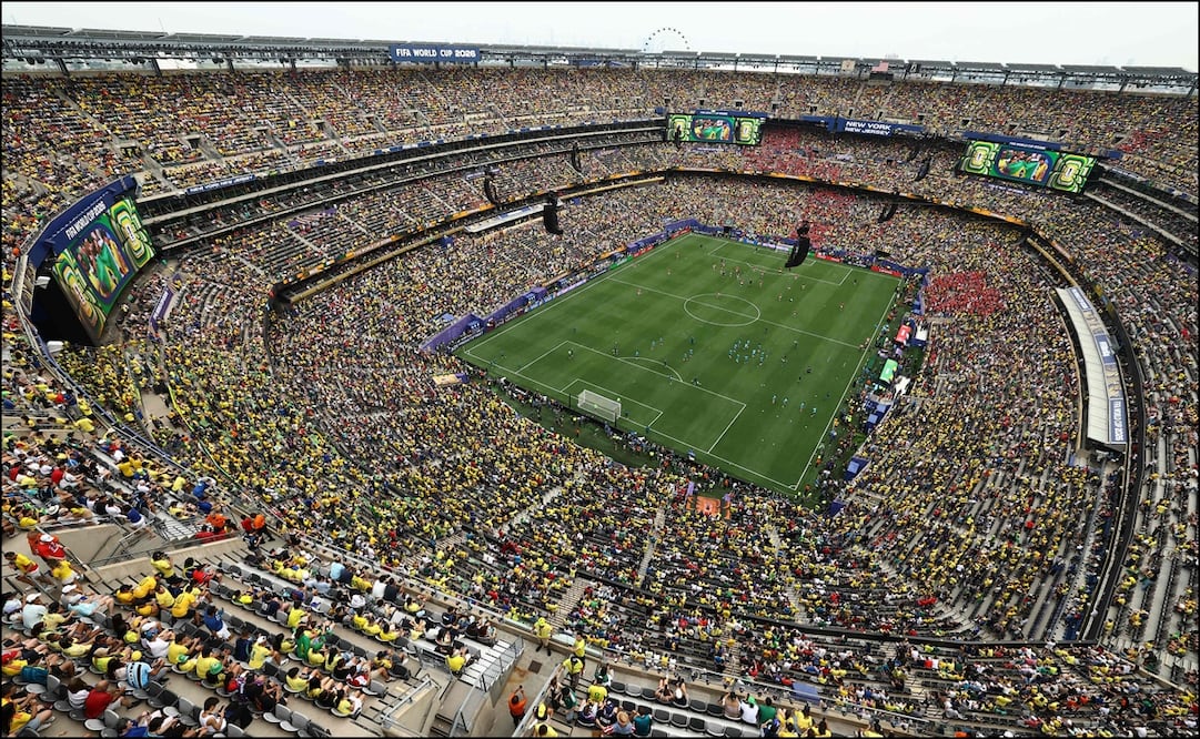 Vista panorámica del New York/New Jersey Stadium, previo a un partido de la Copa del Mundo 2026. FOTO: AFP