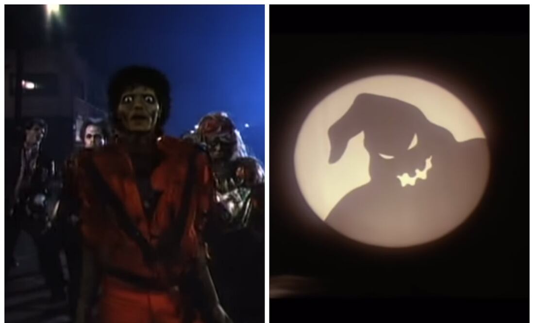 Imágenes tomadas de YouTube: "Thriller" de Michael Jackson y  "This Is Halloween" de Marilyn Manson