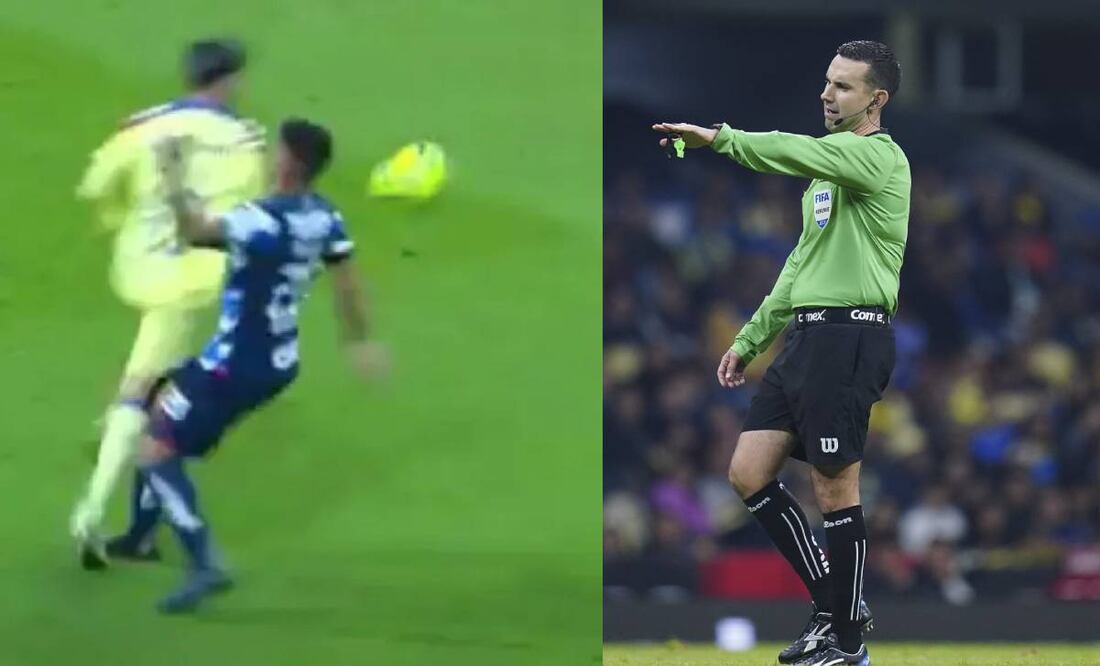 César Ramos decidió no marcar un penalti a favor del América. Foto: Especial
