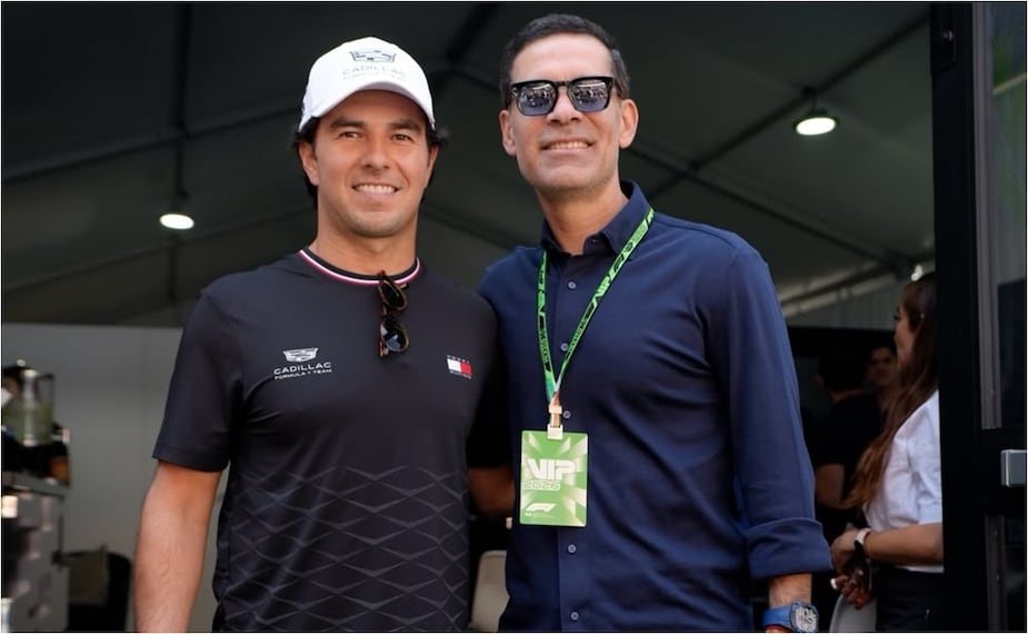 FOTO: Rafa Márquez alaba a Checo Pérez -  México GP