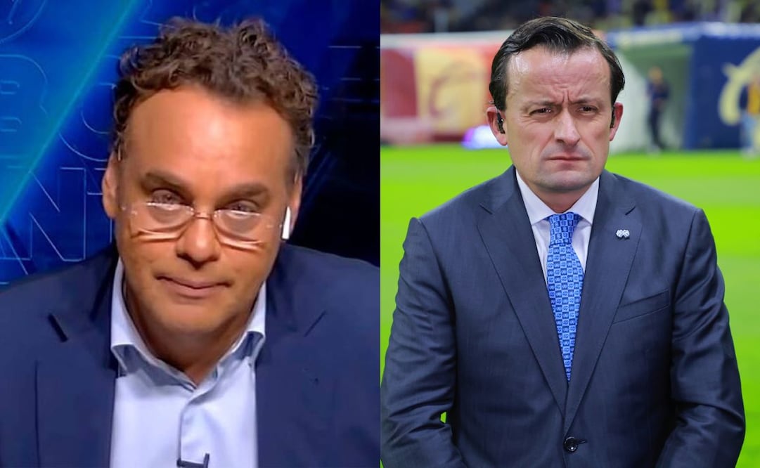 David Faitelson en ESPN y Mikel Arriola en el Estadio Azteca / FOTOS: Captura e Imago7