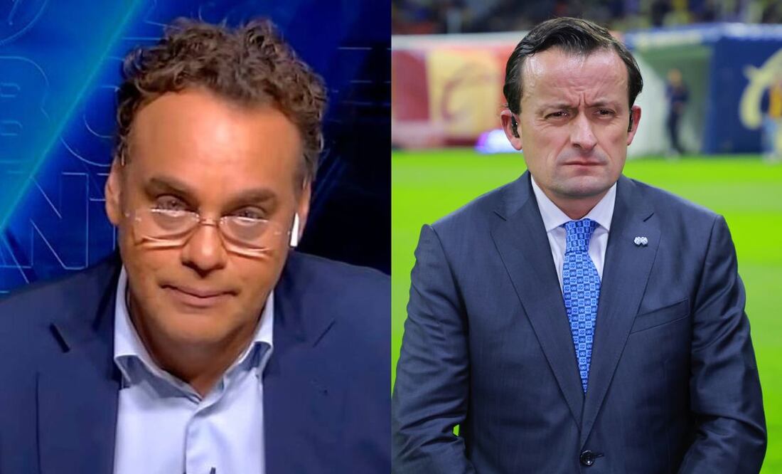 David Faitelson en ESPN y Mikel Arriola en el Estadio Azteca / FOTOS: Captura e Imago7