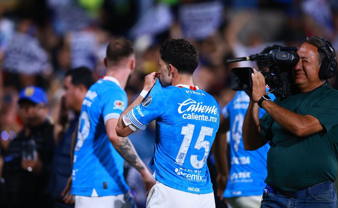 "Nacho" Rivero en festejo de gol, tras abrir el marcador en el Clásico Joven, durante las semifinales del Clausura 2025 - Foto: Imago7
