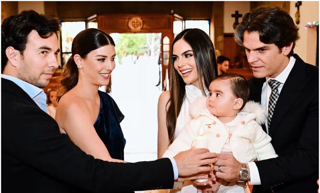 Checo Pérez en el bautizo del hijo de Ximena Navarrete / FOTOS: Instagram @ximenar