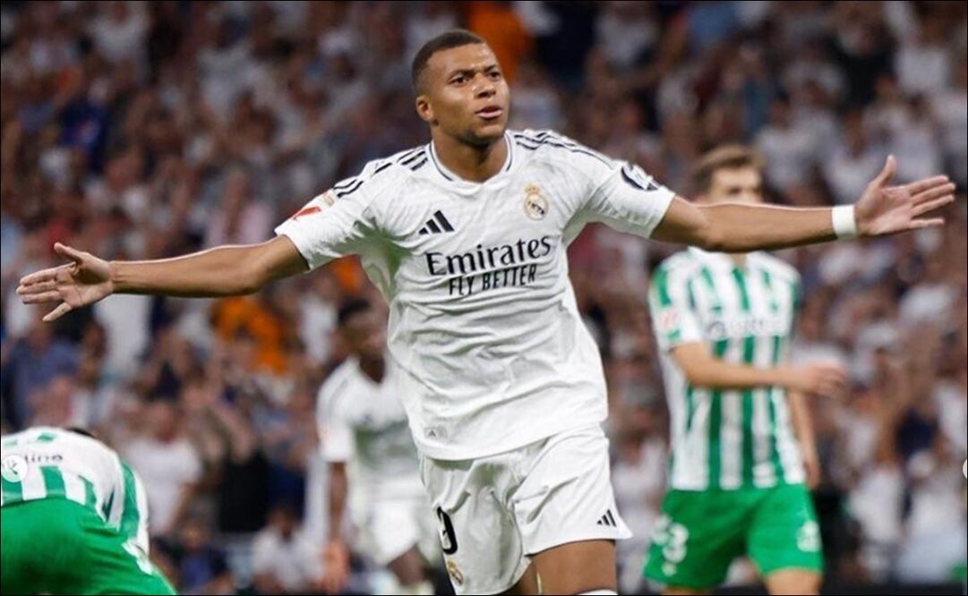 Kylian Mbappé celebra un gol con el Real Madrid. FOTO: @k.mbappe