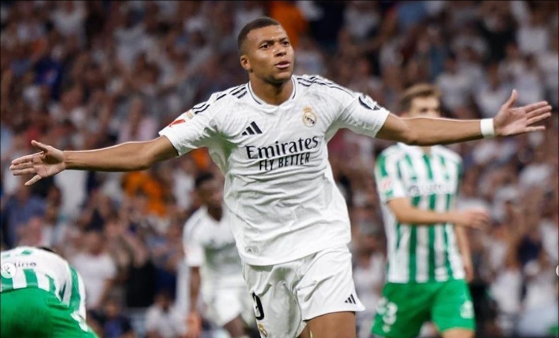 Kylian Mbappé celebra un gol con el Real Madrid. FOTO: @k.mbappe
