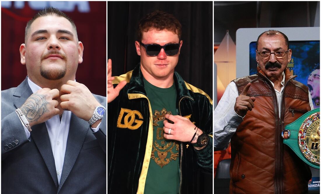 Andy Ruiz, Canelo Álvarez y Nacho Beristáin - Imago7