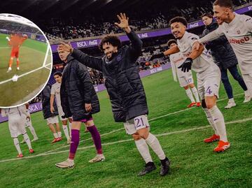 'Chino' Huerta desata la polémica con 'gol fantasma' en la paliza del Anderlecht al Mechelen