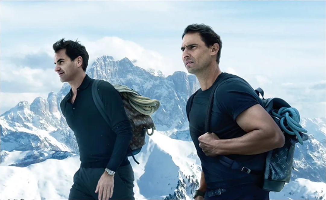 Rafael Nadal y Roger Federer como parte de una campaña publicitaria / Foto: ANNIE LEIBOVITZ