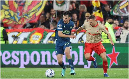'Chucky' Lozano jugó 82' minutos en el empate del PSV en Champions League
