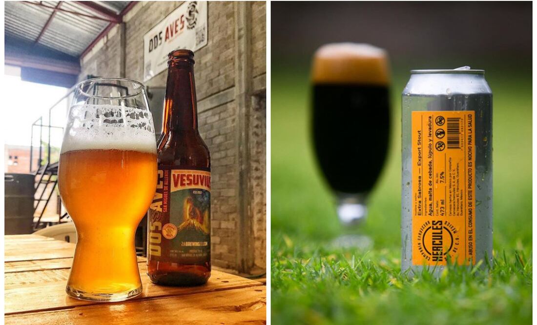 Fotos: cerveza Vesuvius/ Instragram @cerveceriadosaves y cerveza Extra Sabrosa Instagram @cchercules
