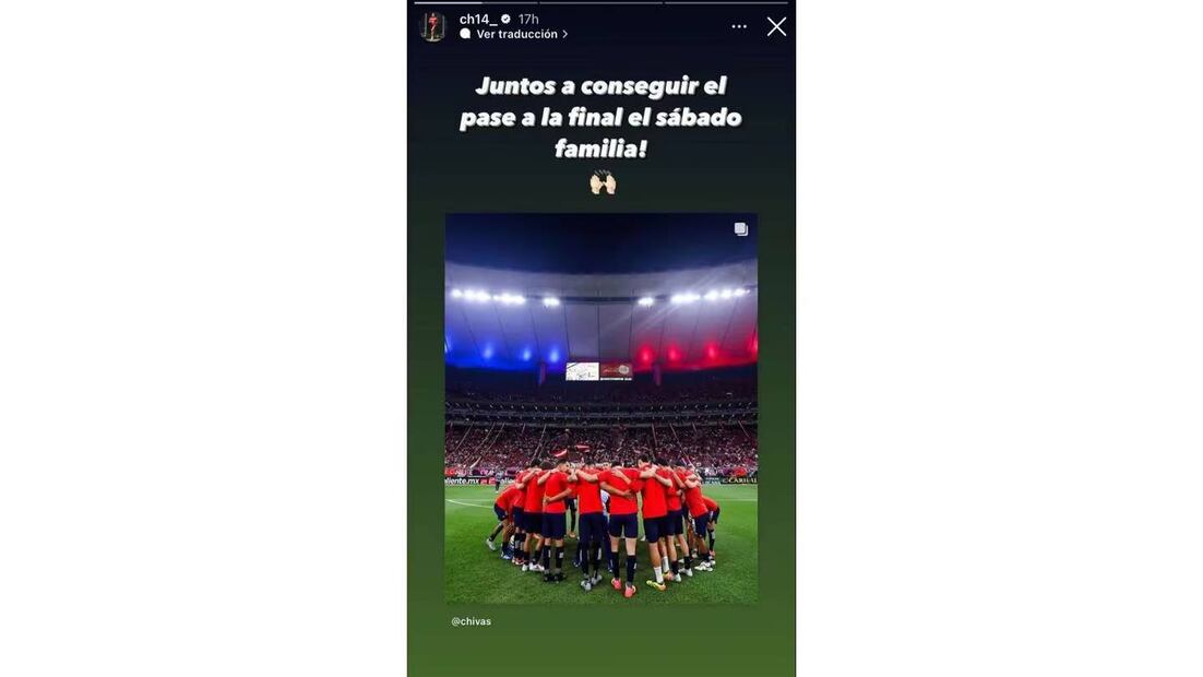 Este es el mensaje que le dedicó a sus compañeros de Chivas el Chicharito. Foto: Especial