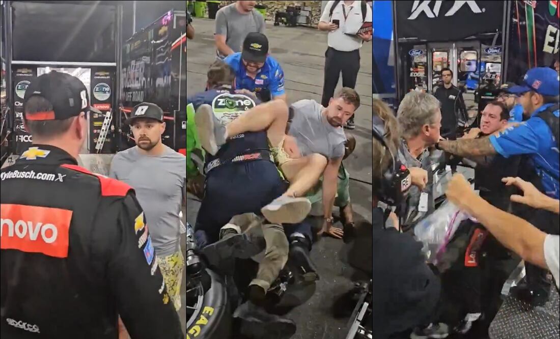 Momentos de tensión se vivieron en la NASCAR All Star. FOTOS: Capturas