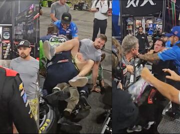 Carrera de la NASCAR All Star termina con una tremenda batalla campal