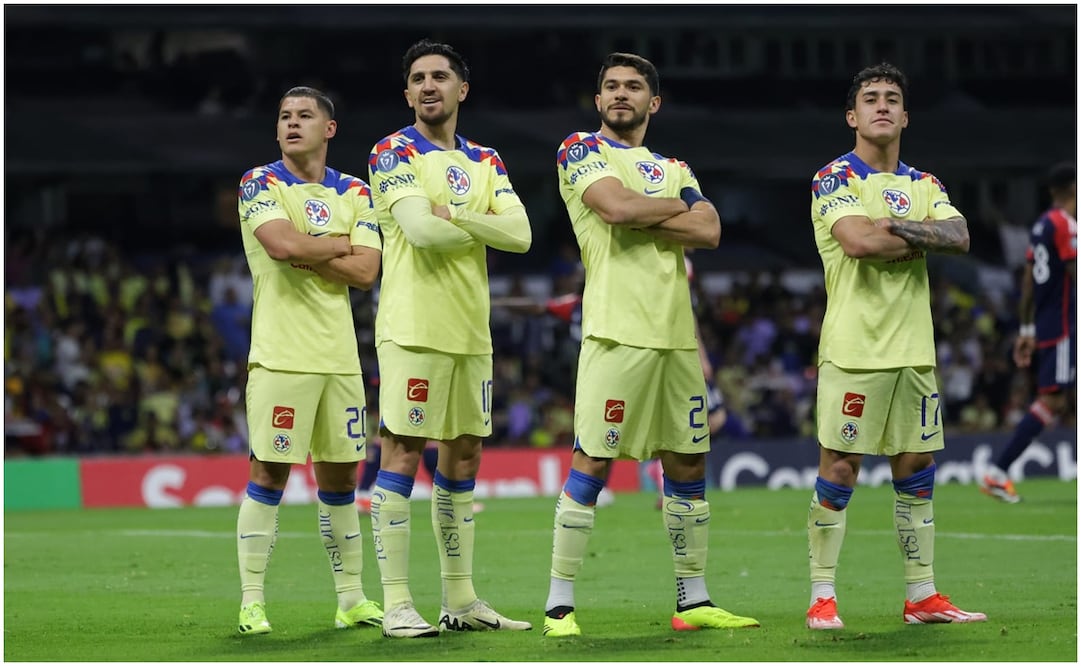 Jugadores de América celebrando un gol ante New England Revolution en Concachampions / FOTO: Fernanda Rojas