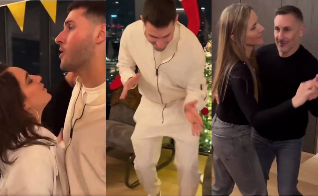 Santiago Giménez y el Chaco Giménez reciben el 2024 bailando ¡Sacaron los pasos prohibidos!