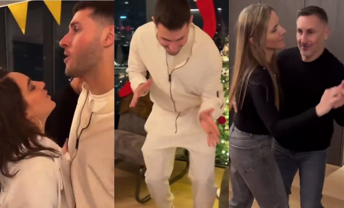 Santiago Giménez y el Chaco Giménez reciben el 2024 bailando ¡Sacaron los pasos prohibidos!