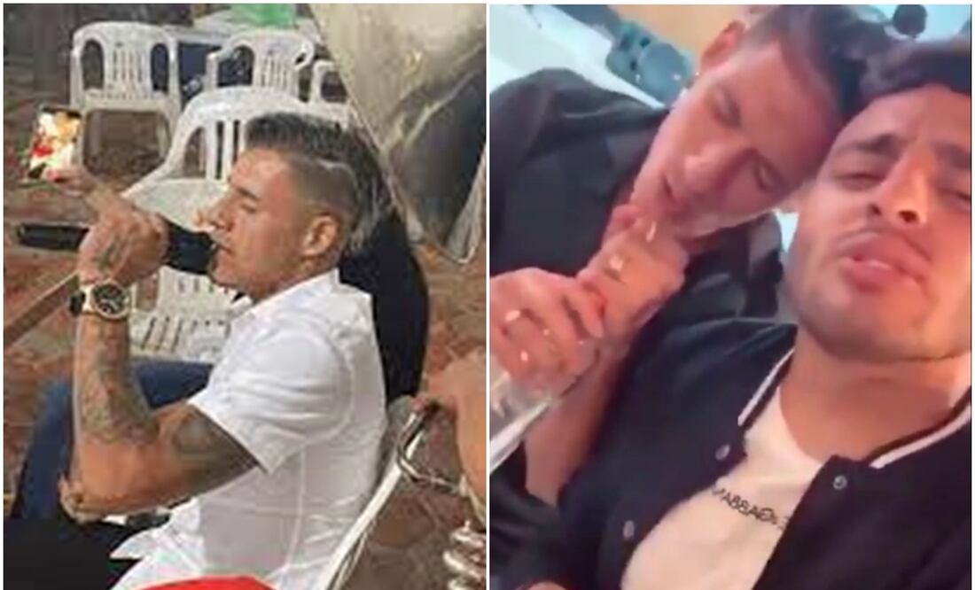 Cristian Calderón y Alexis Vega de fiesta con Chivas