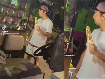 Niño 'pone en jaque' a 'Checo' Pérez mientras come un elote: '¿Cuándo va jugar a las carreras?'